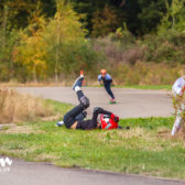 Kim crashing, unfortunately a little concussion – Photo: Maria Arndt